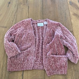 Super cozy Zara baby sweater in dusty rose